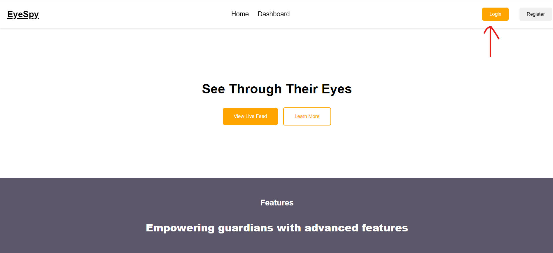 Screenshot of the website