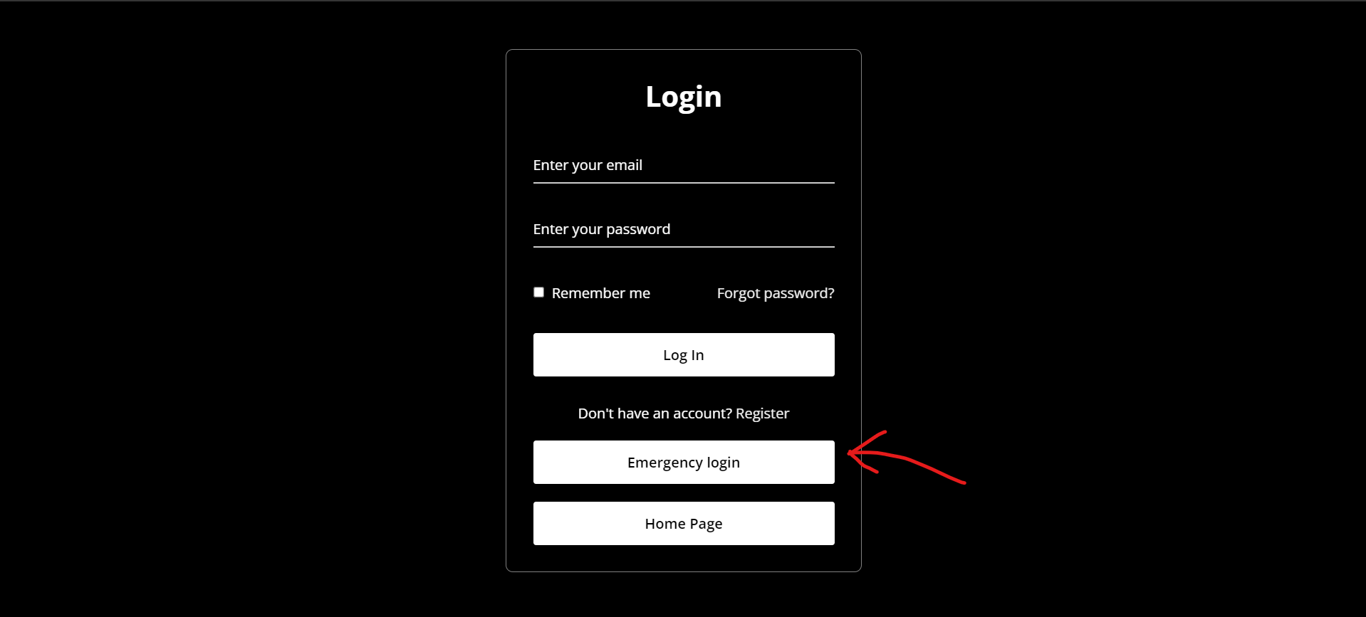 Screenshot of the website